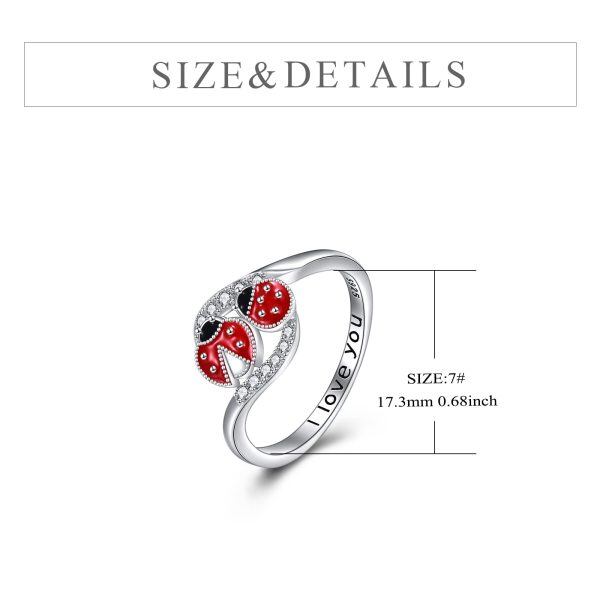 Sterling Silver Ladybug Ring-4