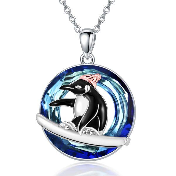 Sterling Silver Penguin Necklace-0