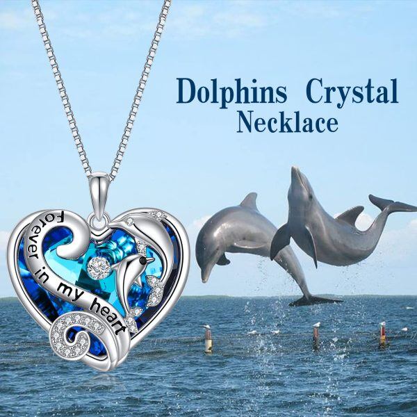 Sterling Silver Dolphin Necklace-1