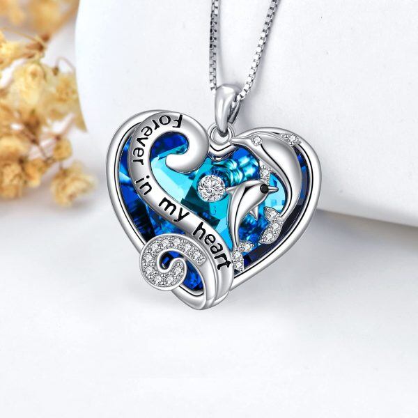 Sterling Silver Dolphin Necklace-3