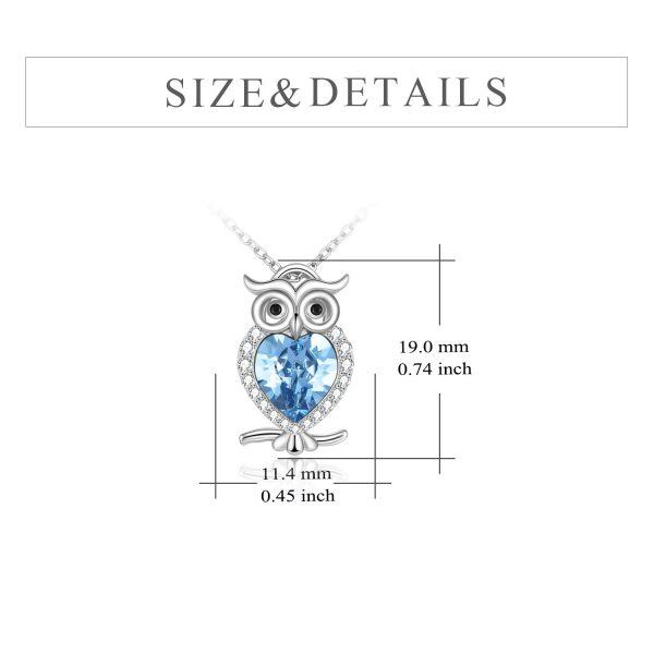 Sterling Silver Owl Necklace-2