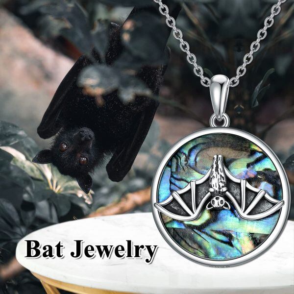 Sterling Silver Bat Necklace-4