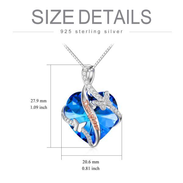 Sterling Silver Butterfly Crystal Necklace-3