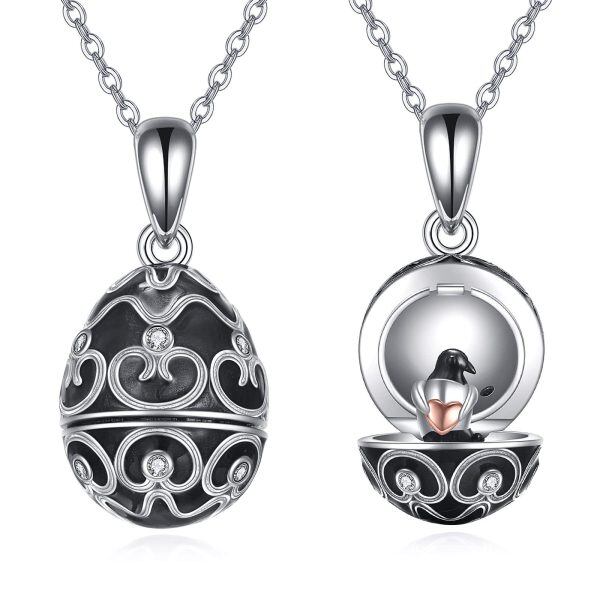 Sterling Silver Easter Egg Necklace-0