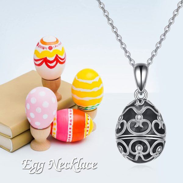 Sterling Silver Easter Egg Necklace-5