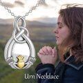 wholesale 925 Sterling Silver Celtic Claddagh Keepsake Jewelry Urn Locket with Chain and Funnel Set-0-5