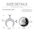 wholesale 925 Sterling Silver Crescent Moon Pentagram Pendant Necklace for Women Witchcraft Jewelry-0-2