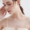 wholesale 925 Sterling Silver Crescent Moon Pentagram Pendant Necklace for Women Witchcraft Jewelry-0-3