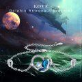wholesale 925 Sterling Silver Blue Dolphin in Heart Charm Bracelet for Girls-0-5
