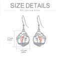 wholesale 925 Sterling Silver Rose Gold Plated Horse and Girl Dangle Earrings for Women-0-3