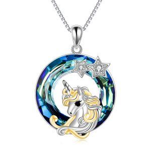 Sterling Silver Unicorn Necklace-0