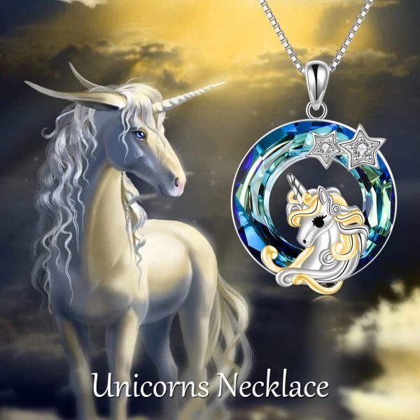 Sterling Silver Unicorn Necklace-1