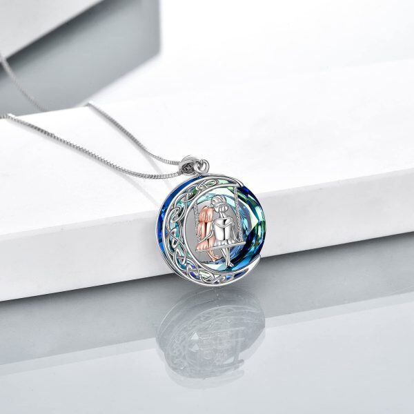 Sterling Silver Mother And Daughter Necklace-2