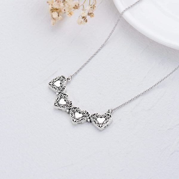 Sterling Silver Lucky Four Leaf Clover Necklace-3