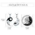 wholesale 925 Sterling Silver Yin Yang Couples Palm Tree Sunset Pendant Necklaces-0-2