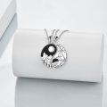 wholesale 925 Sterling Silver Yin Yang Couples Palm Tree Sunset Pendant Necklaces-0-3
