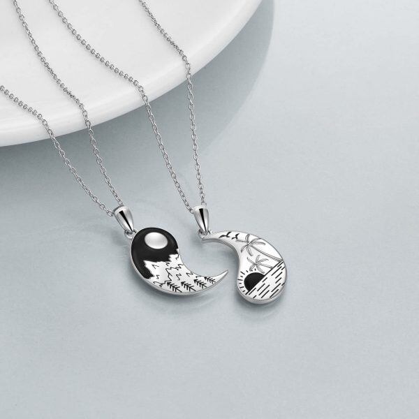 Sterling Silver Yin Yang Necklace -4