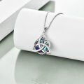 wholesale 925 Sterling Silver Celtic Knot Abalone Shell Cremation Jewelry Keepsake Pendant Necklace with Funnel and Fill Tool Set-0-2