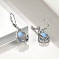 wholesale 925 Sterling Silver Labradorite Teardrop Drop Earrings Leverback Hooks 3cm Long-0-3