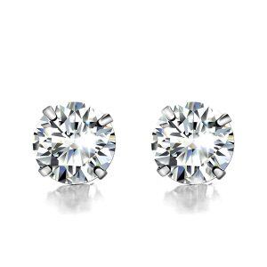 Sterling Silver Dainty Stud Earrings-0