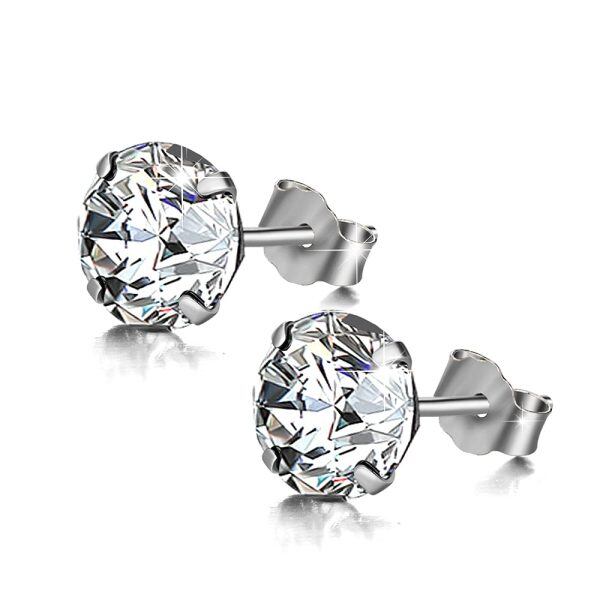 Sterling Silver Dainty Stud Earrings-5