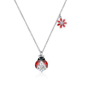 Sterling Silver Ladybug Necklace-0