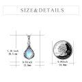wholesale 925 Sterling Silver Teardrop Moonstone Filigree Cremation Urn Necklace with Funnel and Fill Tool Set-0-5