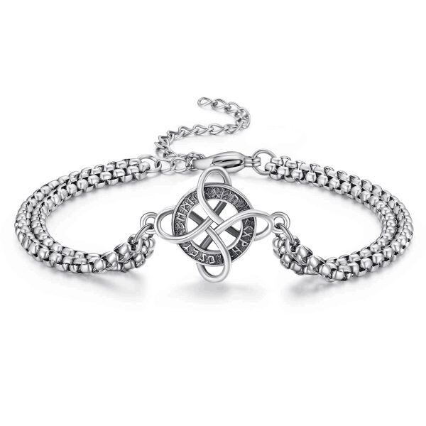 Sterling Silver Virgin Celtic knot Adjustable Bracelet-0