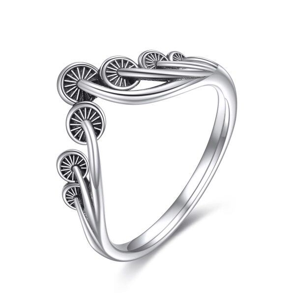 Sterling Silver Mushroom Ring -0