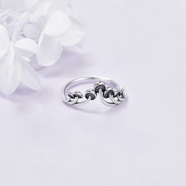 Sterling Silver Mushroom Ring -3