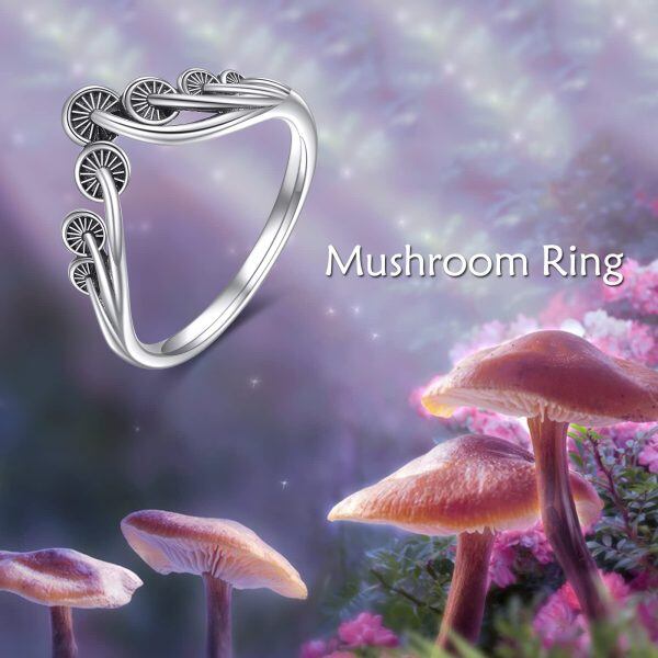 Sterling Silver Mushroom Ring -6