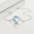 wholesale 925 Sterling Silver Teardrop Moonstone Filigree Charm Bracelet for Women-0-3