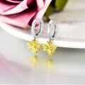 wholesale 925 Sterling Silver Gold Plated Honeybee Crystal Hoop Drop Dangle Earring Set for Women Gifts-0-4