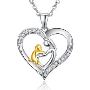 Sterling Silver Gog And Girl Necklace-0