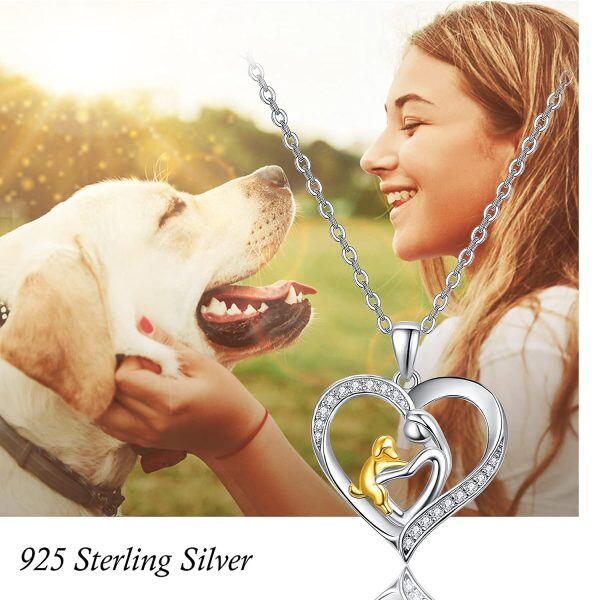 Sterling Silver Gog And Girl Necklace-4