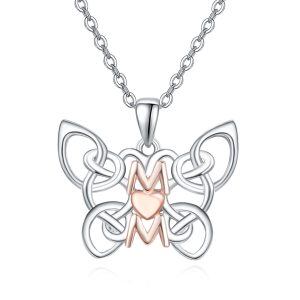 Sterling Silver Butterfly Necklace-0