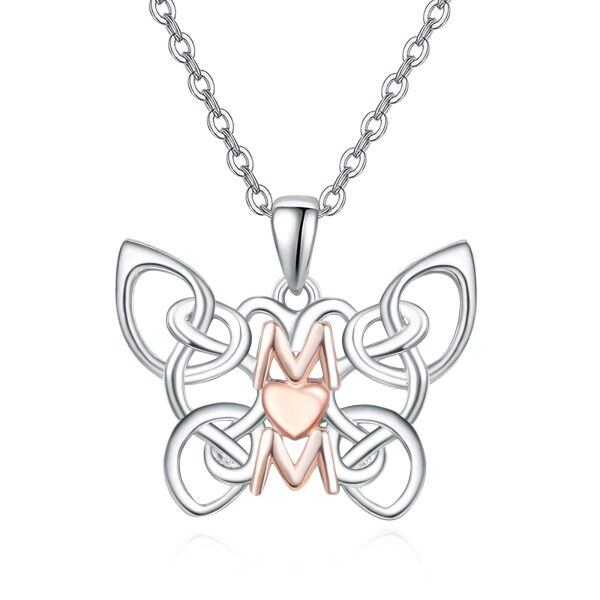 Sterling Silver Butterfly Necklace-0