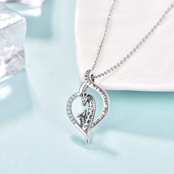 Sterling Silver Giraffe Necklace-1