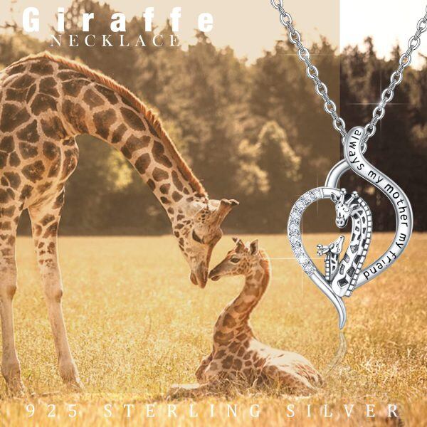 Sterling Silver Giraffe Necklace-4