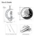 wholesale 925 Sterling Silver Crescent Moon & Mermaid Tail Pendant Necklace for Women Celtic Design s-0-2
