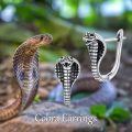 wholesale 925 Sterling Silver Gothic Cobra Snake Studs Minimalist Punk Rock Earings Gift for Her-0-4