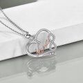 wholesale 925 Sterling Silver Nana Infinity Heart Pendant Necklace with Cubic Zirconia Stones and Chain 45cm Length-0-2