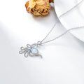 wholesale 925 Sterling Silver Moonstone Octopus Pendant Necklace for Women's -0-2