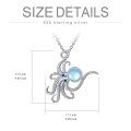 wholesale 925 Sterling Silver Moonstone Octopus Pendant Necklace for Women's -0-4