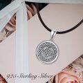 wholesale 925 Sterling Silver Oxidized Celtic Knot Photo Locket Pendant Necklace for Women-0-1
