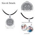 wholesale 925 Sterling Silver Oxidized Celtic Knot Photo Locket Pendant Necklace for Women-0-4