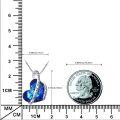wholesale 925 Sterling Silver Blue Crystal Heart Pendant She believed she could Inspirational Quote Necklace-0-6
