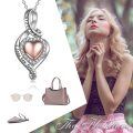 wholesale 925 Sterling Silver Pink Crystal Heart Urn Pendant Memorial Keepsake Necklace-0-5