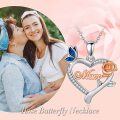 wholesale 925 Sterling Silver Heart Rose Mom Pendant Necklace s for Women Mothers Day Birthdays-0-5
