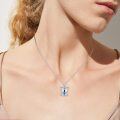 wholesale 925 Sterling Silver Blue Crystal Koala Pendant Necklace - Adorable s for Her-0-1